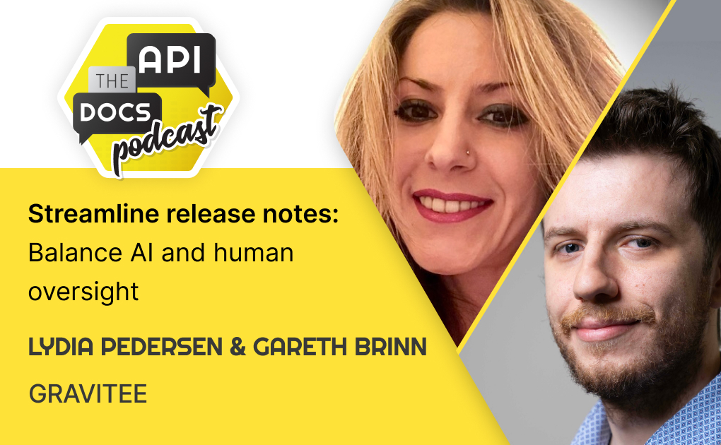 headshots of Lydia Pedersen and Gareth Brinn and podcast logo and title