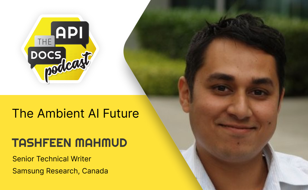 headshot of Tashfeen Mahmud, podcast logo and title